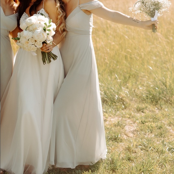 grey//blue brides maid dress ! In great condition ! - Picture 3 of 3